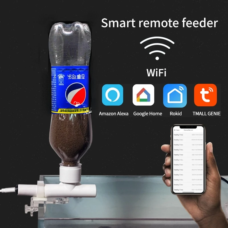 Aquarium Fish Feeder Automatic - Pengumpan tangki ikan ponsel remote kontrol