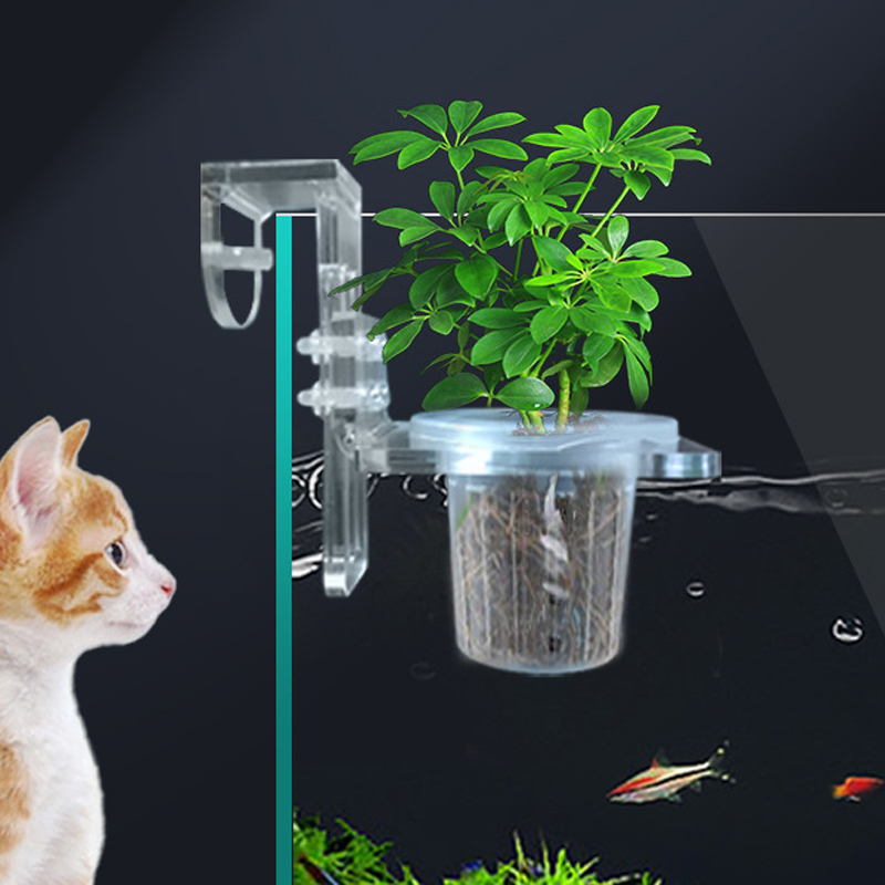 Aquarium Fish Pot - Cangkir tanam tangki ikan, pendukung hidroponik