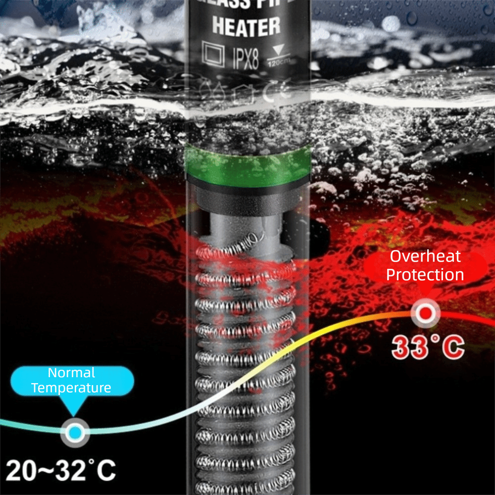 Aquarium Fish Cold Water - Pemanas Akuarium Submersible 25W-300W Termostat Konstan