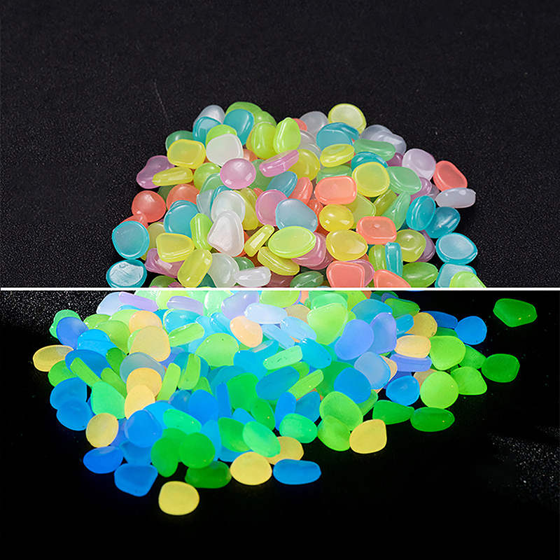 Aquarium Fish Glow In The Dark - C 100 Buah Dekorasi Taman Batu