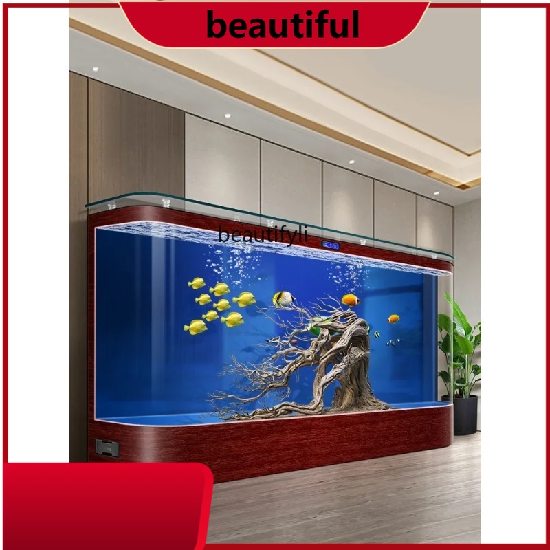 Live Fish Aquarium - Akuarium ruang tamu ekologis dari lantai