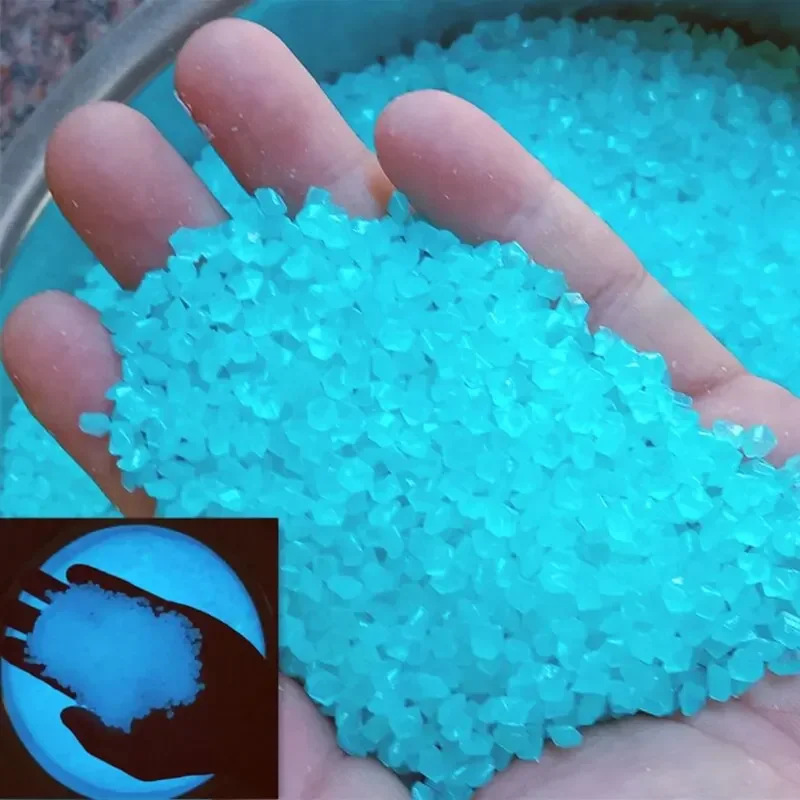 Aquarium Fish Glow In The Dark - 1000 buah 3-5mm pasir bercahaya dalam