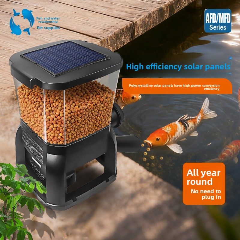 Aquarium Fish Feeder Automatic - Jebao Solar Kolam Koi Luar Ruangan,
