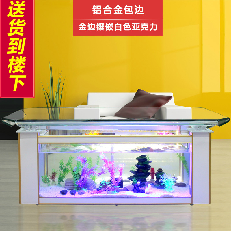Live Fish Aquarium - Meja kopi akuarium ekologi Xihao, tangki