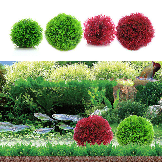 Aquarium Fish Ball - Simulasi Rumput bola Ornamen Tanaman Aquarium