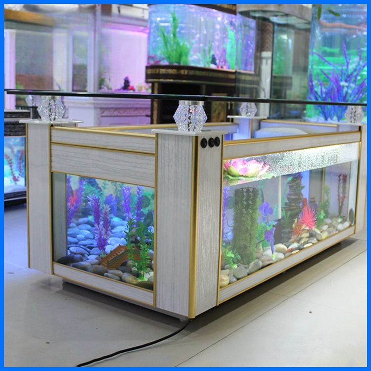 Live Fish Aquarium - Meja kopi sofa akuarium tangki ikan
