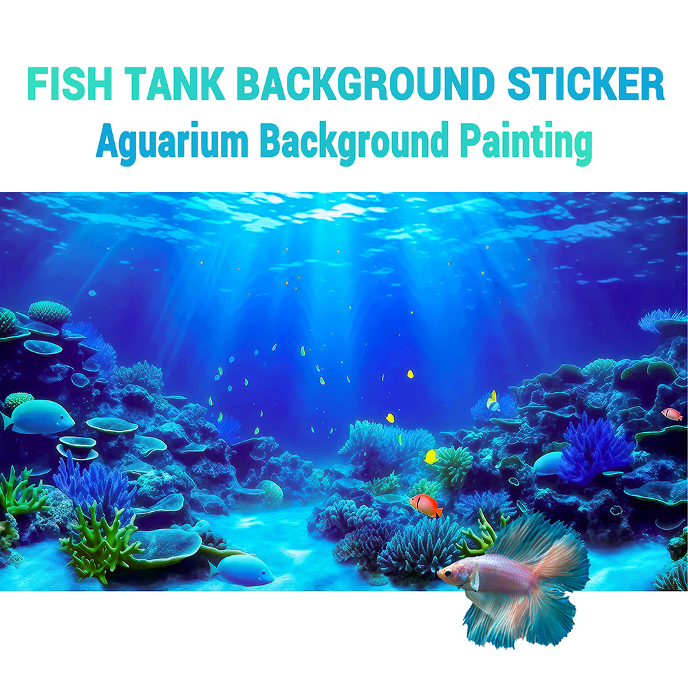 Aquarium Fish Paradise - Coral Paradise, Lukisan Latar Belakang Akuarium,