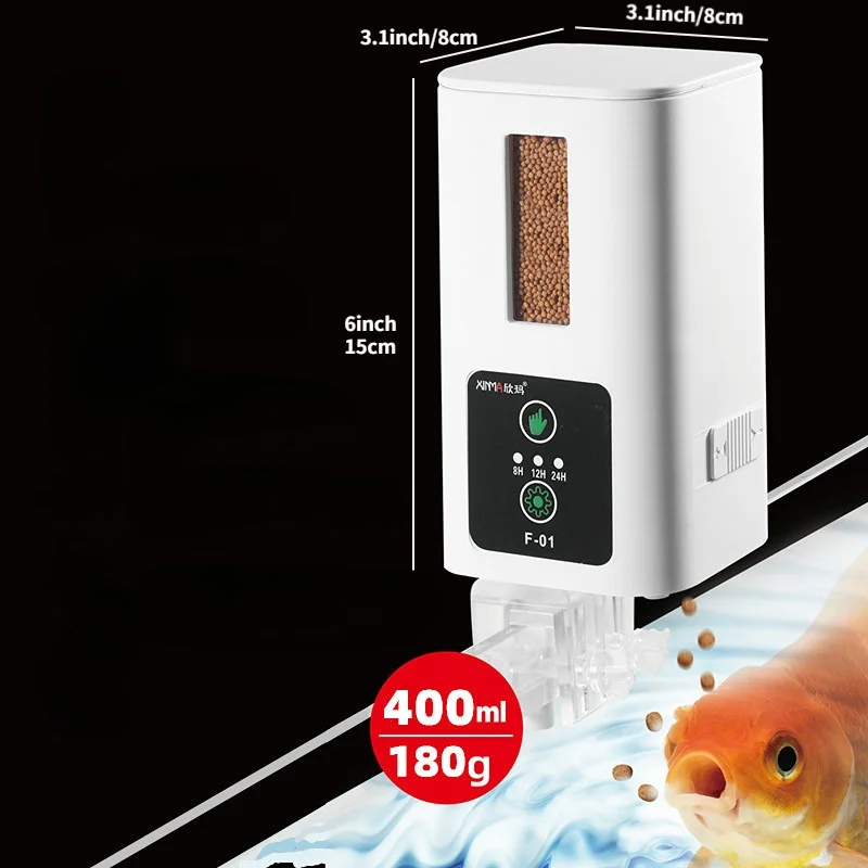 Aquarium Fish Feeder Automatic - Pemberi makan akuarium 400ml, pemberi makan