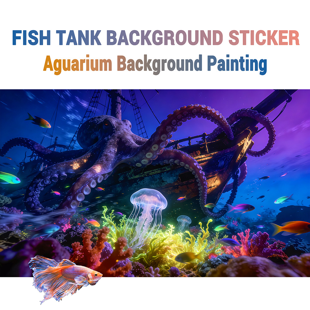 Stiker Latar Belakang Akuarium - Aquarium Fish Paradise ulasan dan harga