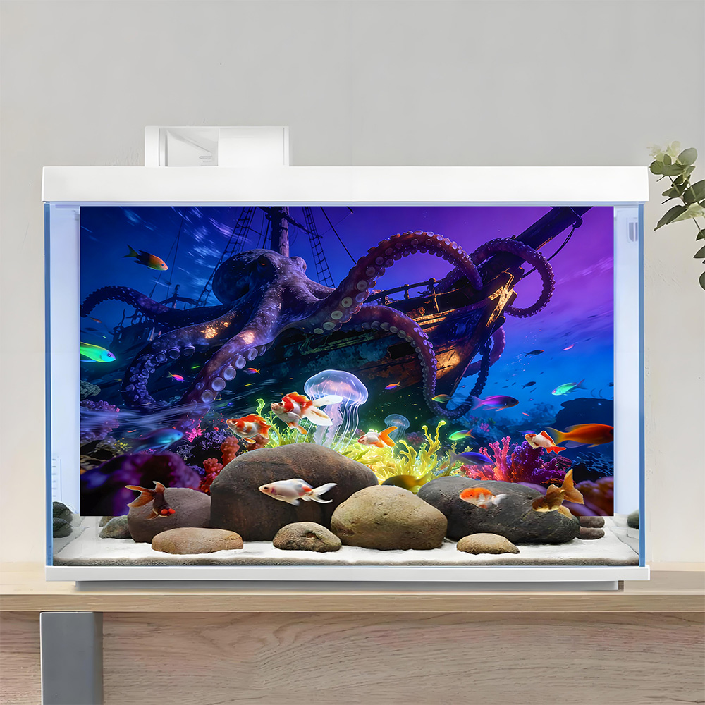 Stiker Latar Belakang Akuarium - Aquarium Fish Paradise ulasan dan harga