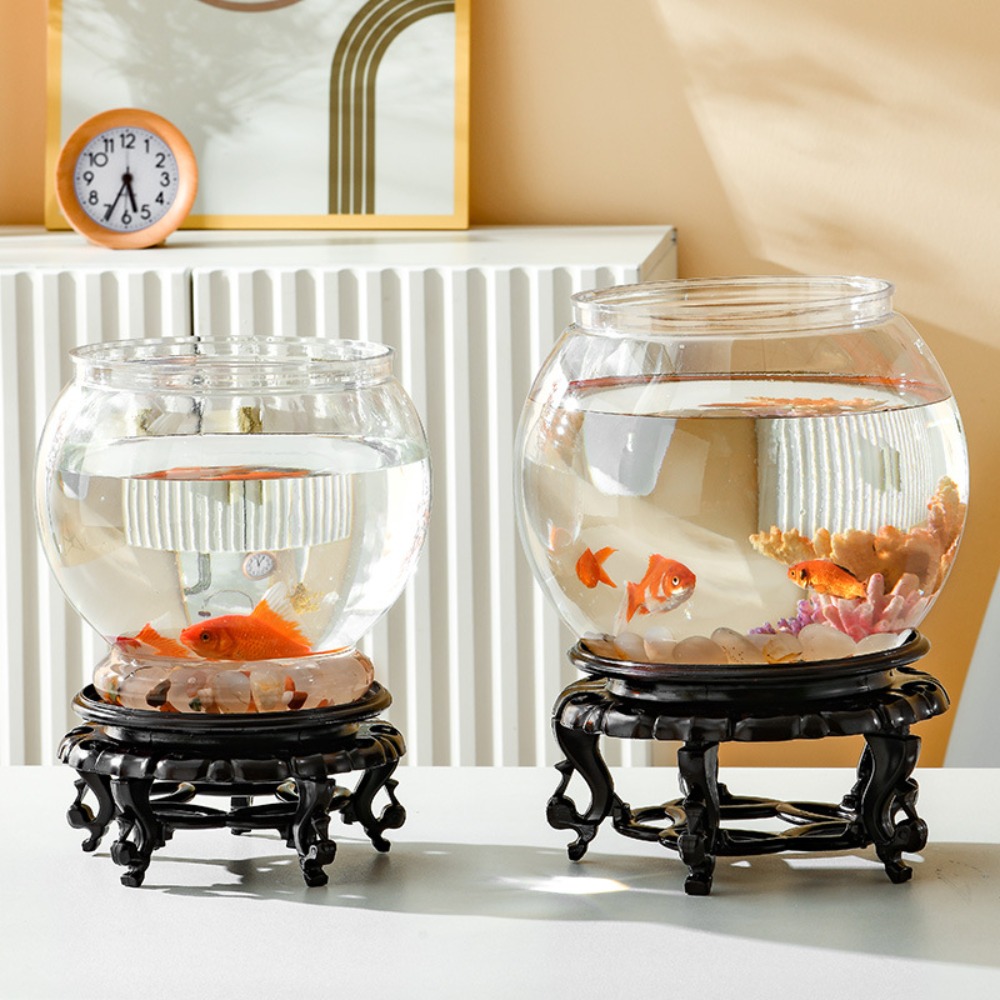 Akuarium Meja Transparan Bulat - Live Fish Aquarium ulasan dan harga