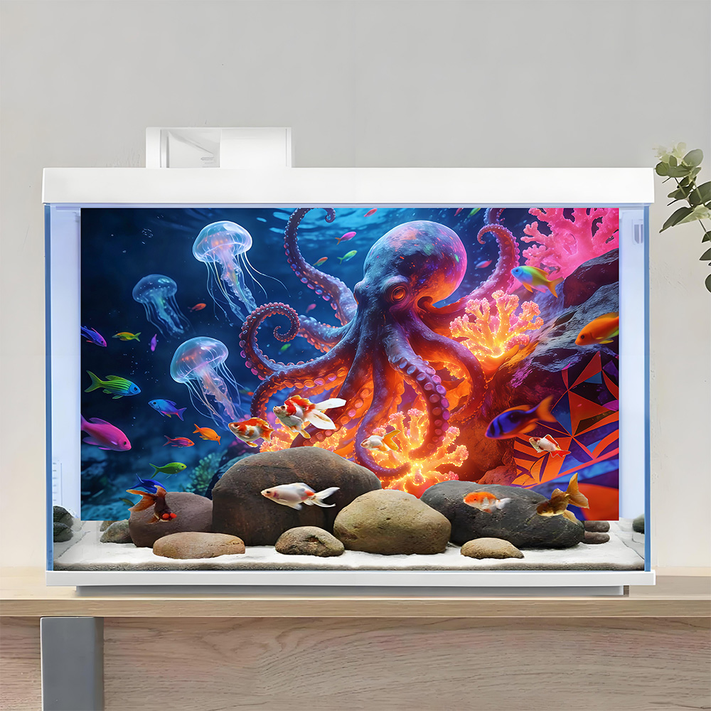 Stiker Latar Belakang Akuarium - Aquarium Fish Paradise ulasan dan harga