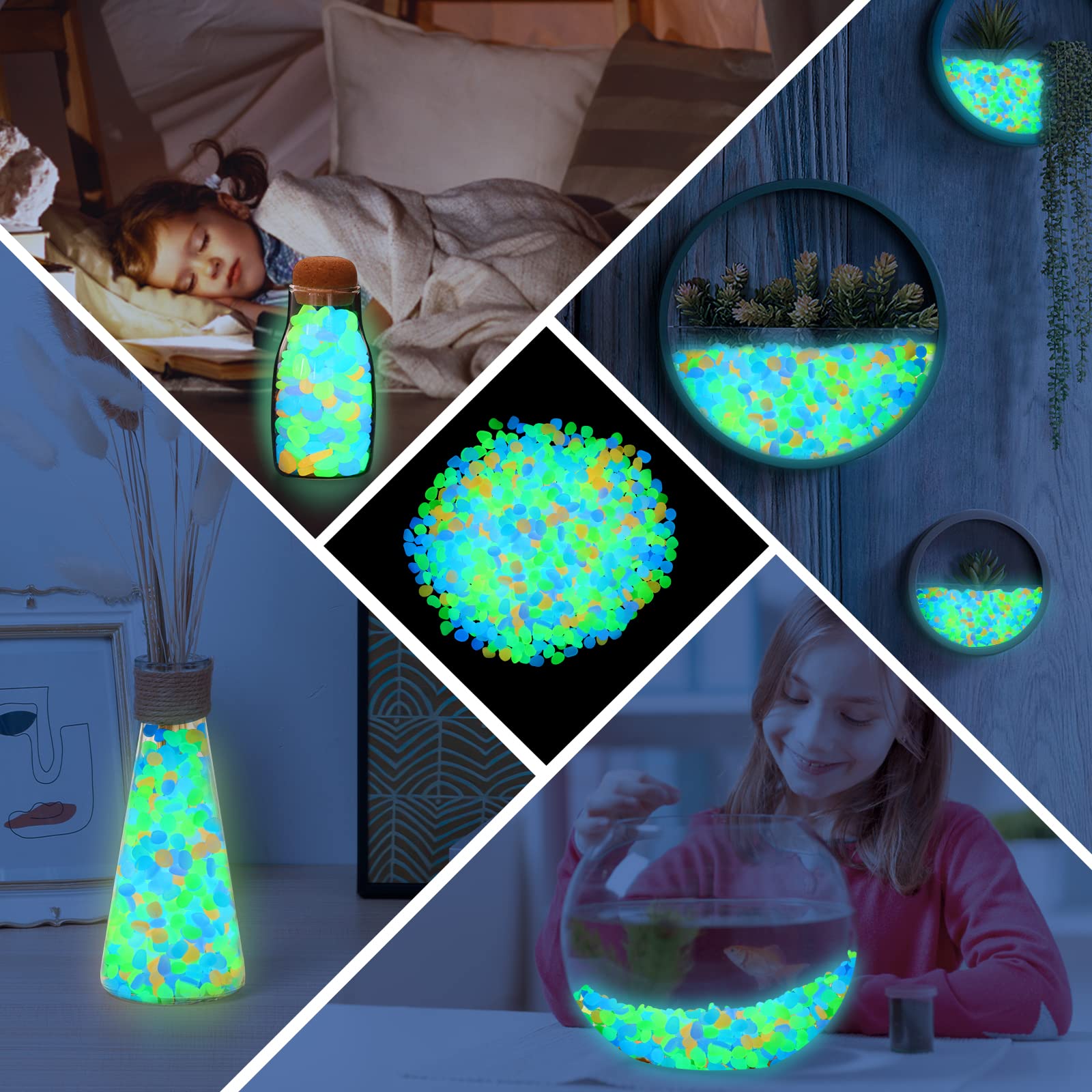 200 Buah Kerikil Taman Menyala - Aquarium Fish Glow In The Dark ulasan dan harga
