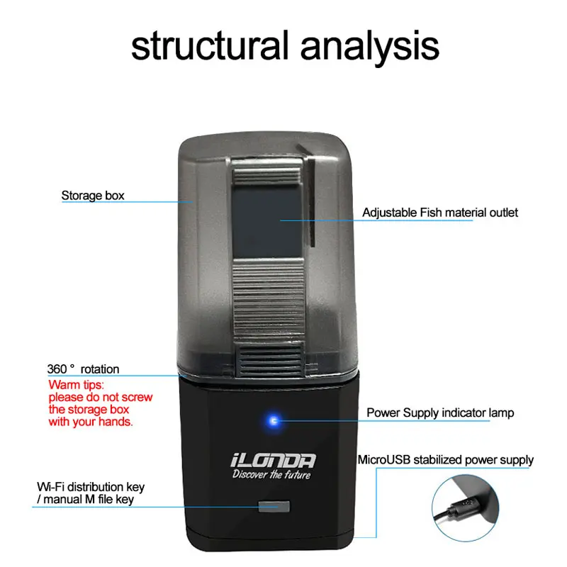 Ilonda Dispenser Cerdas Nirkab - Aquarium Fish Feeder Automatic ulasan dan harga