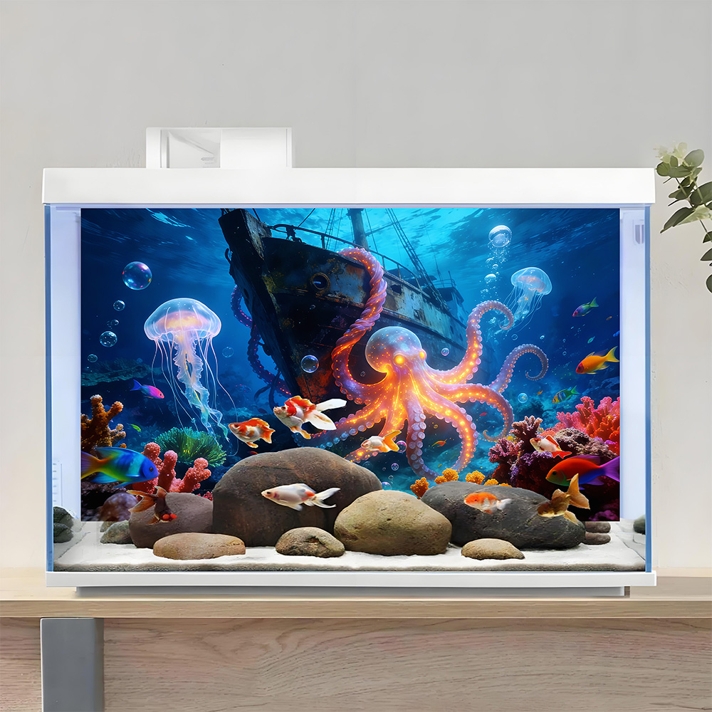 Stiker Latar Belakang Akuarium - Aquarium Fish Paradise ulasan dan harga
