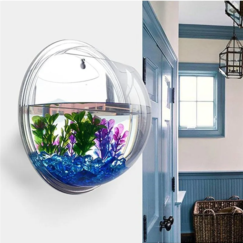 Akrilik Transparan Gantung Din - Aquarium Fish Pot ulasan dan harga
