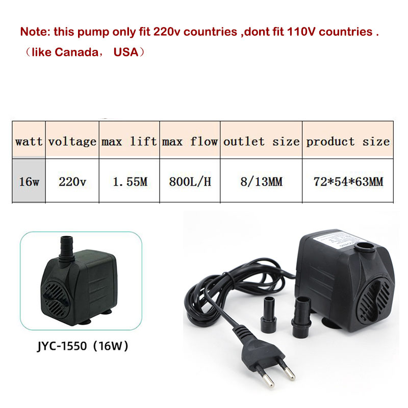 AC 220V 16W 25W Pompa Air Subm - Aquarium Fish Care ulasan dan harga