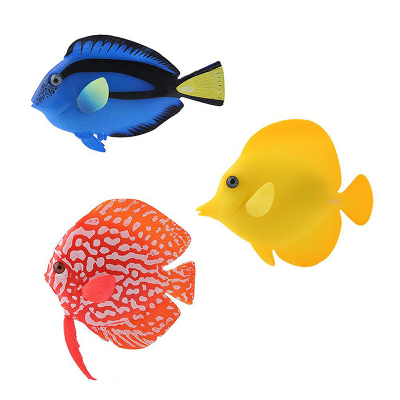 Dekorasi Akuarium Ikan Silikon - Aquarium Fish Glow In The Dark ulasan dan harga