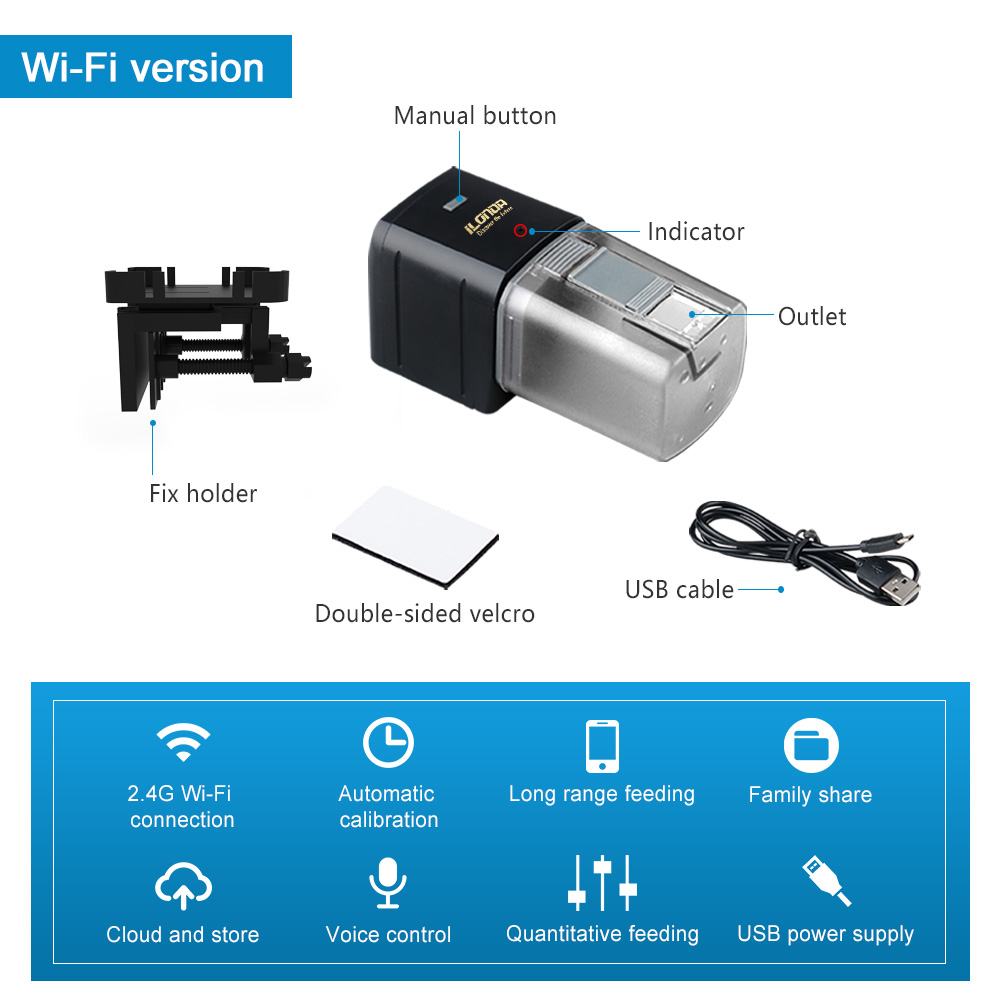 Pemberi Makan Ikan WiFi Otomat - Aquarium Fish Feeder Automatic ulasan dan harga