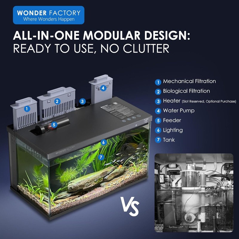 Akuarium Pintar, Tangki Ikan K - Aquarium Fish Feeder Automatic ulasan dan harga